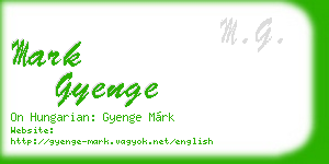 mark gyenge business card